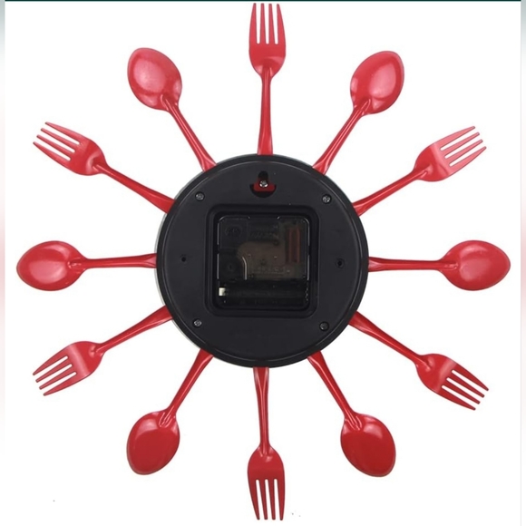 Timelike Kitchen Wall Clock - 3D Removable Modern Creative Cutlery - Picture 2 of 5